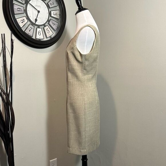 Trio New York Career Beige/Tan/Brown Above Knee Sheath Dress Size 10P - Picture 7 of 10